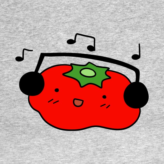 Tomato with Headphones by saradaboru